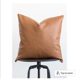 20x20 faux leather “Milo” pillow cover